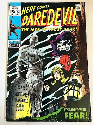 Buy Daredevil #54 - 1st Appearance Second Mister Fear! Marvel 1969 • 15.97£
