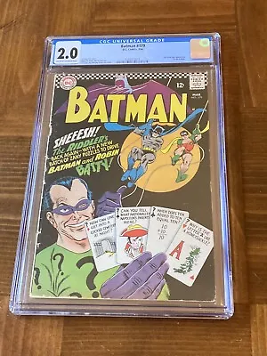 Buy Batman 179 CGC 2.0 (2nd SA App Of The Riddler)- 1966 • 142.20£