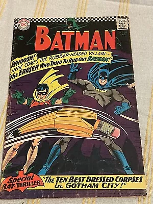 Buy Batman #188 - 1966 DC Comics SILVER AGE KEY ISSUE! 1ST APPEARANCE OF ERASER! • 19.99£