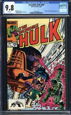 Buy Incredible Hulk #290 Cgc 9.8 White Pages // Marvel Comics 1983 • 71.37£