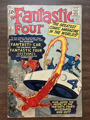 Buy Fantastic Four #3 1962 Marvel 1st App FF In Costume & Miracle Man MID GRADE KEY • 946.10£