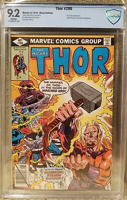 Buy The Mighty Thor #286 CBCS 9.2 Wp  Marvel Comics  1979  Variant Rare • 75.95£