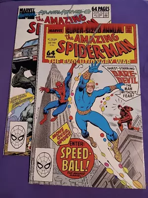 Buy Amazing Spider-man Annual #22 & #23 1988-89 • 15.81£