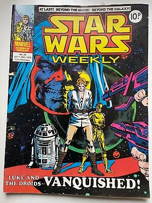 Buy Star Wars Weekly, No.24 Vintage Marvel Comics UK • 2.95£