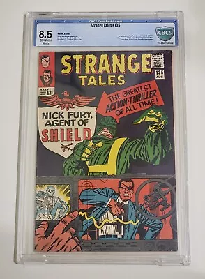 Buy Strange Tales 135 CBCS 8.5 OW/W NICE! High Grade Key 1st Nick Fury & HYDRA! • 670.96£