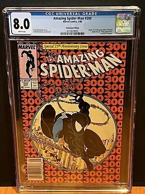 Buy AMAZING SPIDER-MAN #300 CGC 8.0 1st Full Venom! Newsstand Edition! • 395.30£