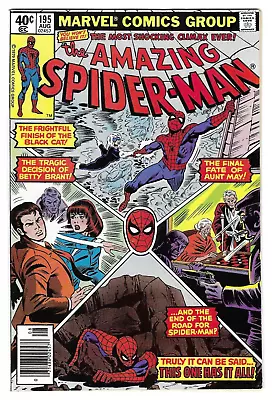 Buy Amazing Spider-Man #195 Newsstand Black Cat 2nd Appearance And Origin  1979 • 31.93£