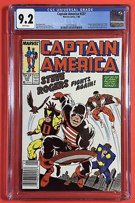 Buy Captain America #337 (marvel 1988) 1st Us Agent | Newsstand | Cgc 9.2 • 71.47£
