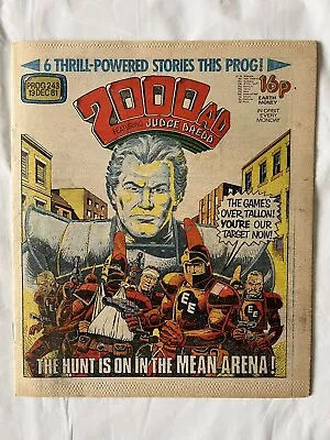 Buy 2000AD PROG 243, 19/12/1981. Tear In Front Cover. Back Cover Poster Intact • 0.50£