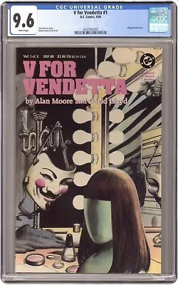 Buy V For Vendetta #1 CGC 9.6 Alan Moore 🔑 Wraparound Cover 1988 • 93.29£