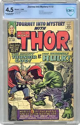 Buy Thor Journey Into Mystery #112 CBCS 4.5 1965 18-269B45A-021 • 320.20£