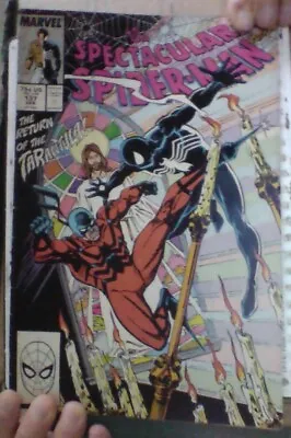 Buy SPECTACULAR SPIDER-MAN 137 GVG Marvel Comic Ap 1988 Black Costume TARANTULA MORE • 1.50£