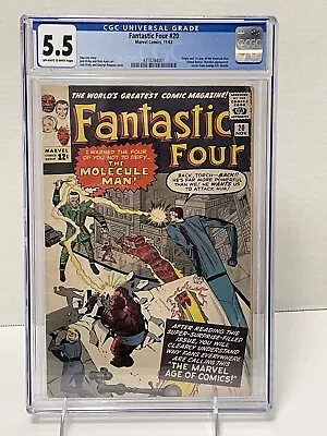 Buy Fantastic Four #20 CGC 5.5 OW/WP 1st App. & Origin Of Molecule Man, Watcher App. • 395.75£
