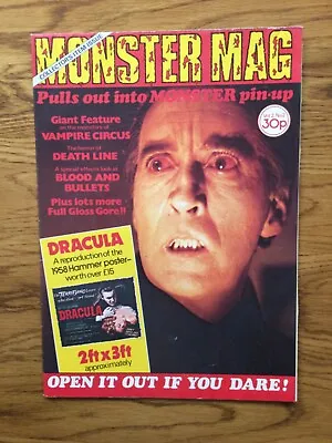 Buy Monster Mag 2 (1976) Cristopher Lee Dracula Cover Opens Into Giant 1958 Poster. • 25£