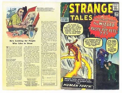 Buy Facsimile Reprint Covers Only For STRANGE TALES #110 (1963) Silver Age • 20.08£