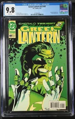 Buy Green Lantern V3 #49 Cgc 9.8 Emerald Twilight Sinestro White Pages 6002 • 102.77£
