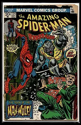 Buy 1973 Amazing Spider-Man #124 1st Man-Wolf Marvel Comic • 39.97£