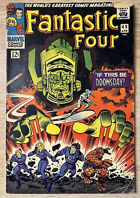 Buy Fantastic Four #49 1st Galactus Low Grade Piece Of Back Cover Missing 1966 Comic • 305.32£