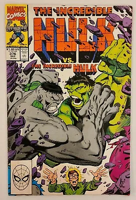 Buy Incredible Hulk #376 (Dec 1990, Marvel) Green Vs Grey Hulk, FN • 7.24£