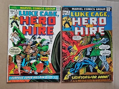 Buy Hero For Hire 8 9 Vs. Doctor Doom Luke Cage Lot Of 2 Both FN- • 52.96£