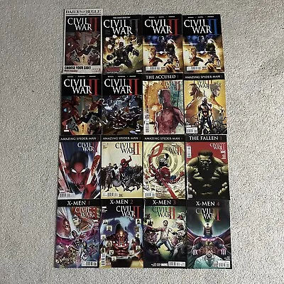 Buy Marvel CIVIL WAR II Lot #0 1 5 Spider-Man X-Men 1-4 Free Comic Book Day Fallen • 5.53£