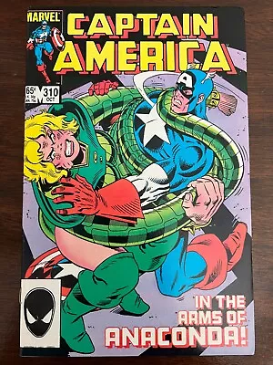 Buy Captain America #310 (1985) 1st Diamondback & Serpent Society Vf • 11.91£