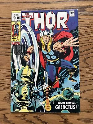Buy Mighty Thor #160 (Marvel 1969) Galactus Appearance! Jack Kirby Artwork! FN+ • 39.52£