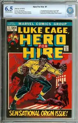 Buy Hero For Hire #1 Cbcs 6.5 Ow/wh Pages // 1st Appearance Of Luke Cage Marvel 1972 • 261.14£