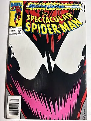 Buy Spectacular Spider-Man 203 NEWSSTAND Variant - Maximum Carnage Part 13 Venom MCU • 9.45£