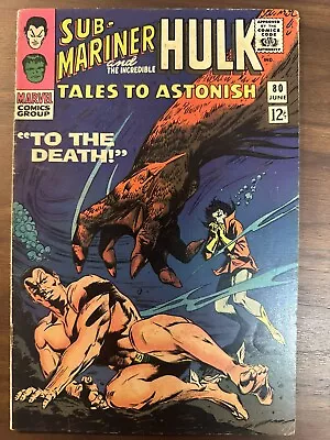 Buy Tales To Astonish #80 VG+ “To The Death!” (Marvel 1966) • 17.34£