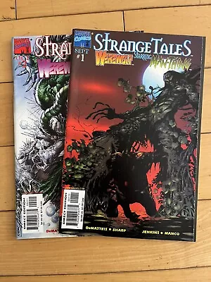 Buy Strange Tales Starring Werewolf & Man-thing #1 & #2,  (1998) Nm • 19.75£