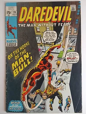 Buy Marvel Comics Daredevil #78 1st Appearance Man-Bull (William Taurens) FN 6.0 • 15.68£
