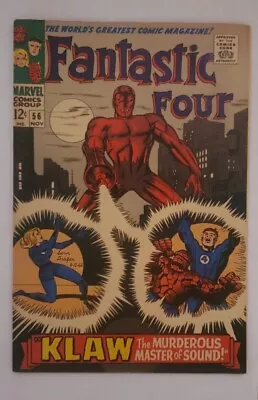 Buy Fantastic Four #56 Marvel Comics 1966 2nd App. Of Klaw- VG+/FN- • 32.17£