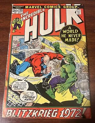 Buy The Incredible Hulk #155 / 1st Appearance Of The Shaper Of Worlds (Marvel, 1972) • 6.39£
