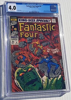 Buy Fantastic Four Annual #6 CGC 4.0 1968 1st Appearance Franklin Richards OFF-WHITE • 98.74£