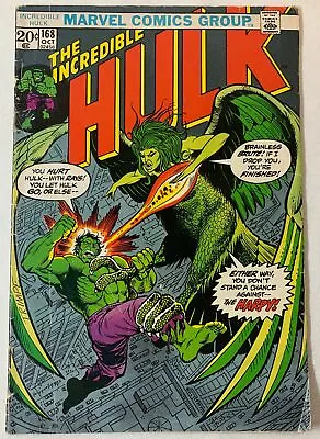 Buy 1973 Marvel INCREDIBLE HULK #168 ~ Extra Staple, Tape Repair • 6.42£