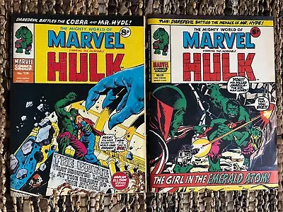 Buy Mighty World Of Marvel/Hulk #126 + 128 (1975). 2 X Marvel UK Comics. Excellent. • 2.99£