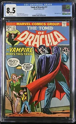 Buy The Tomb Of Dracula #17 February 1974 CGC 8.5 Marvel Comics White Pages Blade! • 104.42£