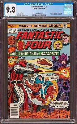Buy Fantastic Four #175 CGC 9.8 NM+/MT WP Galactus/High Evolutionary 1976 Marvel • 371.55£