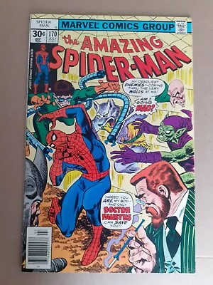 Buy Amazing Spiderman No 170. Doctor Faustus, Doc Ock, Goblin 1977 Marvel Comic VF • 18.50£