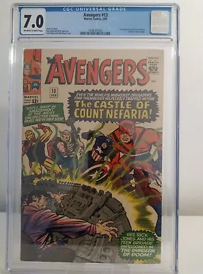 Buy Avengers # 13  Cgc 7.0  Key 1st Count Nefaria  Fantastic Four Cameo  Cents  1965 • 174.95£