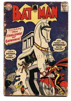 Buy Batman #105 1957- 1st Batwoman In Title- Motorcycle Cover Missing Back Cover • 79£