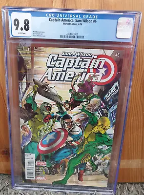 Buy Captain America Sam Wilson 6 CGC 9.8 Joaquin Torres *Marvel, 2016, UK Seller • 299.99£