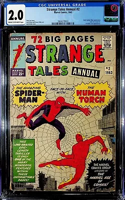 Buy Strange Tales Annual #2 CGC 2.0 Spider-Man Stan Lee, Jack Kirby Steve Ditko 1963 • 203.15£