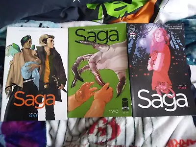 Buy 2xcomics1xgraphic Novel-SAGA Issues 2&3(1st Printings) Fiona Staples-Vaughan • 20£