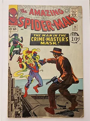 Buy Amazing Spider-man #26 Vg+ (4.5) July 1965 Crime Master Marvel Comics ** • 159.99£