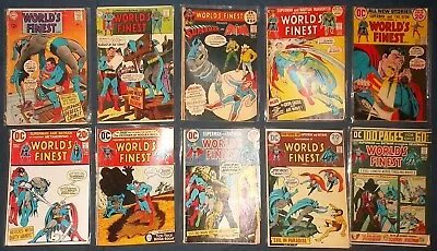 Buy 1968-1974 World's Finest Comics Lot #180 207 212-213 222-223+ Batman Superman Dc • 157.98£