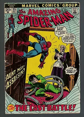 Buy Amazing Spiderman 115 Dr Octopus  Appearance 1972 VG 4.0 Avengers Last Battle • 59.99£