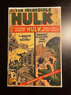 Buy Incredible Hulk #4 - 1962 - Low Grade - Complete - Origin Of Hulk • 303.81£