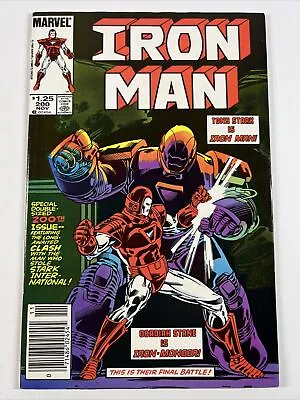 Buy Iron Man #200 (1985) Death Of Iron Monger, Obadiah Stane | Marvel Comics • 12.66£